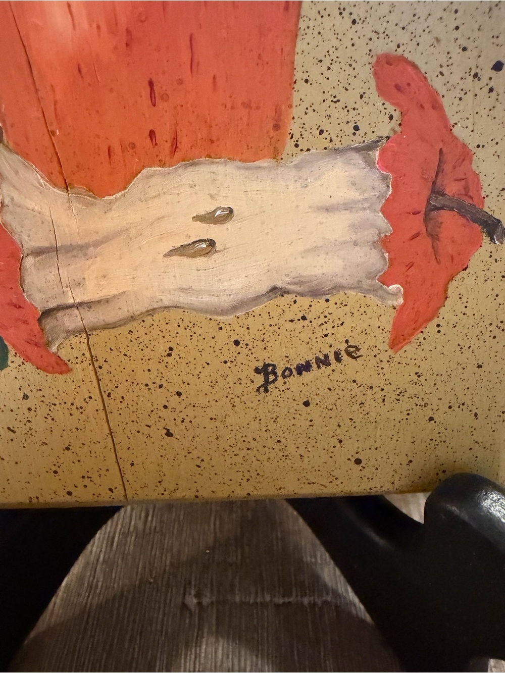 Vintage Handpainted Wooden Wall Plaque